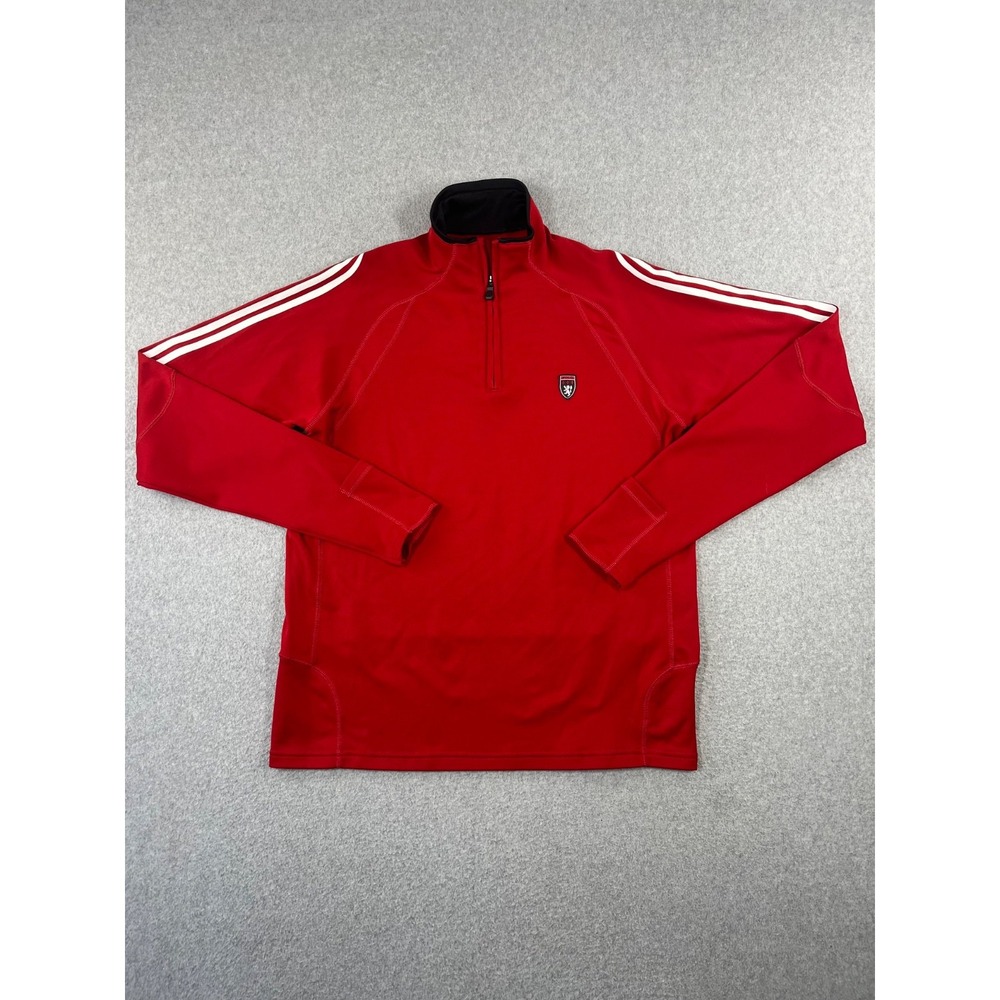 Polo Sport Ralph Lauren Sweatshirt Mens XL Red 1/4 Zip Lion Crest Pullover